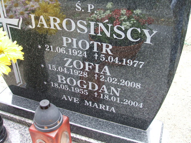 Piotr Jarosiński 1924 Świebodzice - Grobonet - Wyszukiwarka osób pochowanych