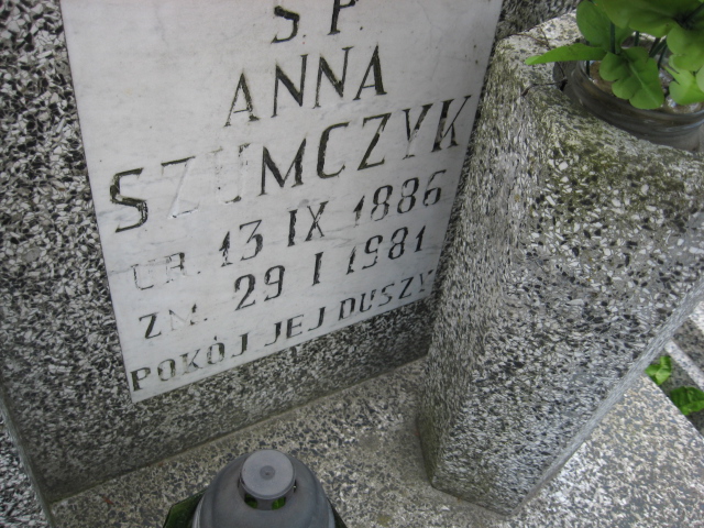 Anna Szumczyk 1886 Świebodzice - Grobonet - Wyszukiwarka osób pochowanych