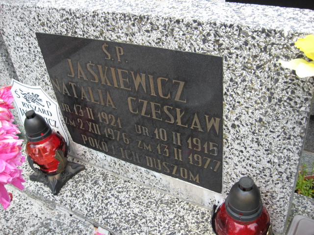 Natalia Jaśkiewicz 1921 Świebodzice - Grobonet - Wyszukiwarka osób pochowanych