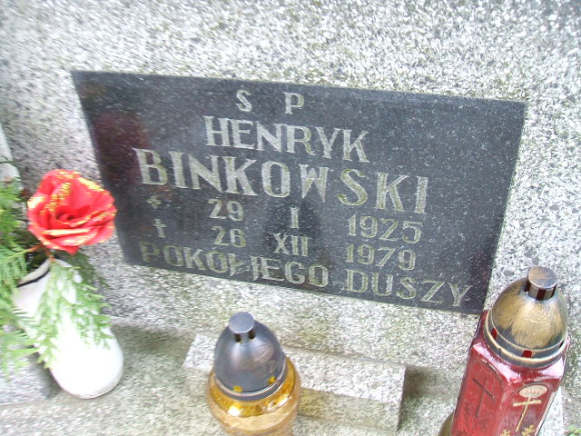 Henryk Binkowski 1925 Świebodzice - Grobonet - Wyszukiwarka osób pochowanych