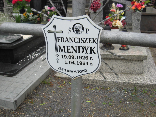 Franciszek Mendyk 1926 Świebodzice - Grobonet - Wyszukiwarka osób pochowanych