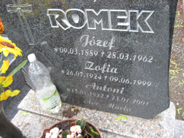 Józef Romek 1889 Świebodzice - Grobonet - Wyszukiwarka osób pochowanych