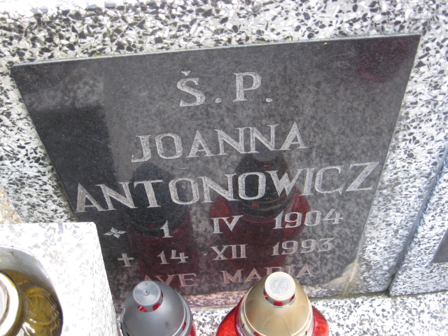 Joanna Antonowicz 1904 Świebodzice - Grobonet - Wyszukiwarka osób pochowanych