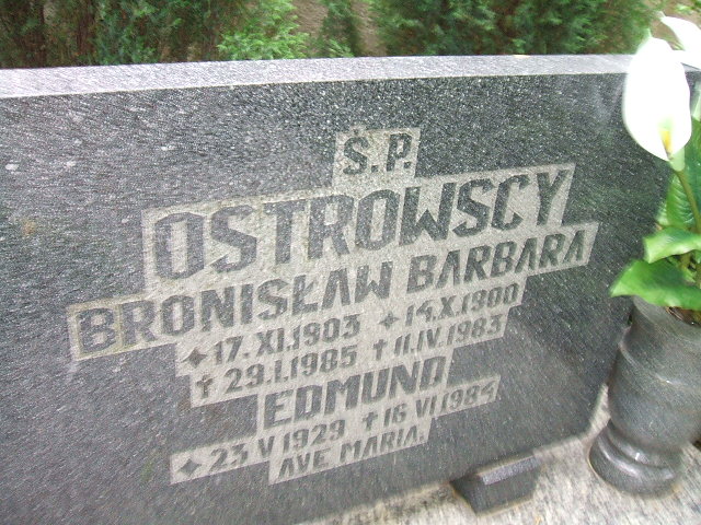 Bronisław Ostrowski 1903 Świebodzice - Grobonet - Wyszukiwarka osób pochowanych