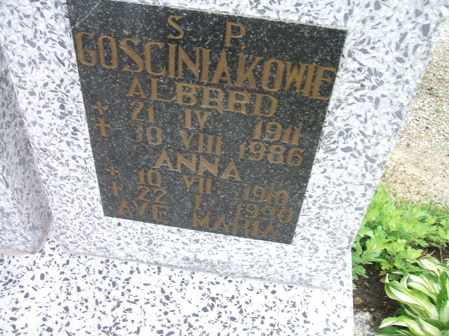 Albert Gościniak 1911 Świebodzice - Grobonet - Wyszukiwarka osób pochowanych