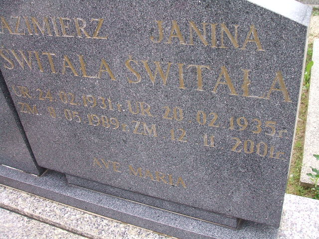 Kazimierz Świtała 1931 Świebodzice - Grobonet - Wyszukiwarka osób pochowanych