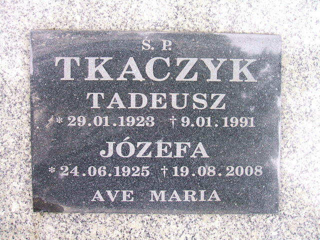Tadeusz Tkaczyk 1923 Świebodzice - Grobonet - Wyszukiwarka osób pochowanych