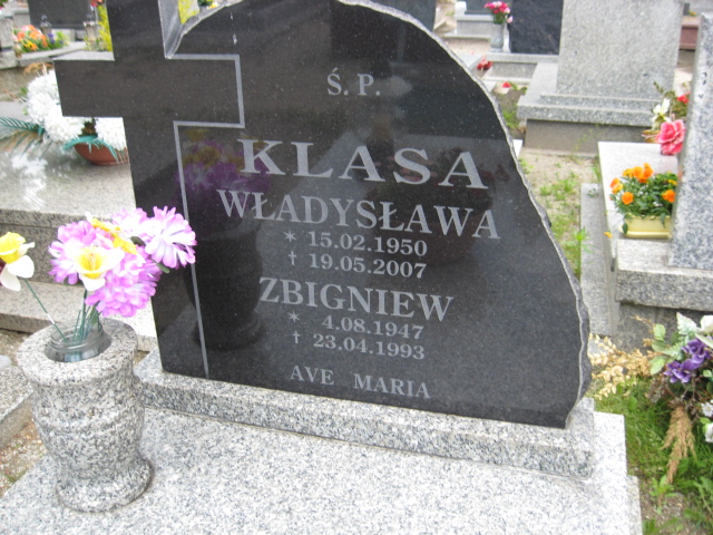 Władysława Klasa 1950 Świebodzice - Grobonet - Wyszukiwarka osób pochowanych