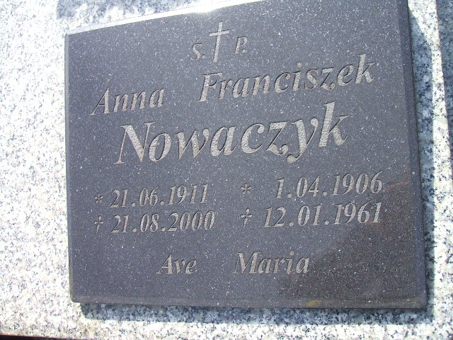 Franciszek Nowaczyk 1906 Świebodzice - Grobonet - Wyszukiwarka osób pochowanych