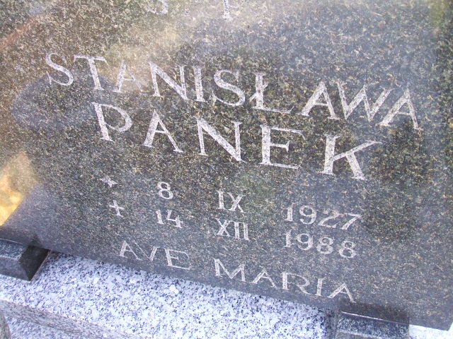 Stanisława Panek 1927 Świebodzice - Grobonet - Wyszukiwarka osób pochowanych