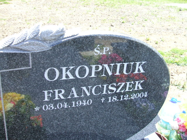 Franciszek Okopniuk 1940 Świebodzice - Grobonet - Wyszukiwarka osób pochowanych